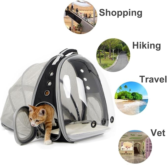 Cat Bubble Backpack with Fan, Fit up to 12 lbs, Space Capsule Astronaut Clear - Image 5