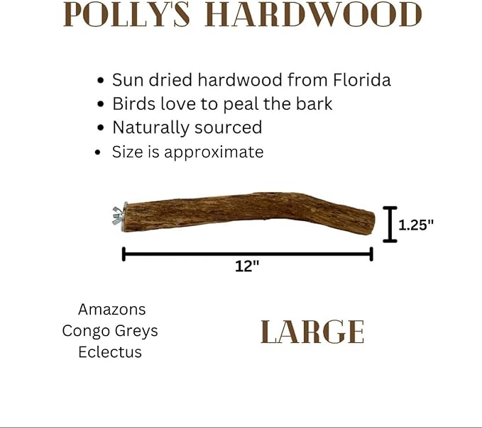 Polly's Hardwood Bird Perch - Image 3