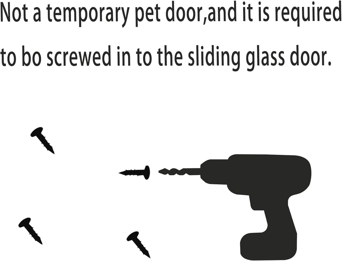 XL Dog Door for Sliding Glass Doors,91.73"-97.64" Adjustable Height
