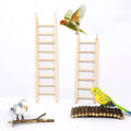 4 Packs Bird Toys - Natural Wooden Parrot Perch Stand, Platform Hammock Swing, ladders - for Macaws, Small Parakeets, Conures, Budgies, Finches