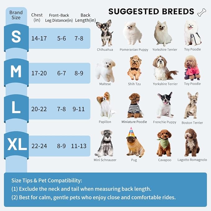 Dog Backpack Carrier, Thick Straps & Cushion, Pet Sling Front Backpacks - Image 3