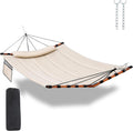 12FT 2 Person Hammock with Stand V-Shape Spreader Bar - Beige