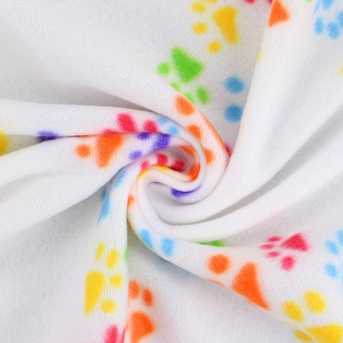 Comsmart Dog Blankets for Small Dogs, 6 Pack Puppy Blanket Cute Paw Print Pet - Image 2
