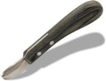 Hoof Knife Double Edged Hoof Trimming Knife with Wooden Handle，Stainless Steel Loop Blade Multipurpose Hoof Trimming Knife for Livestock,for Cutting Horses Donkeys Cows Hooves (Black Stripe)