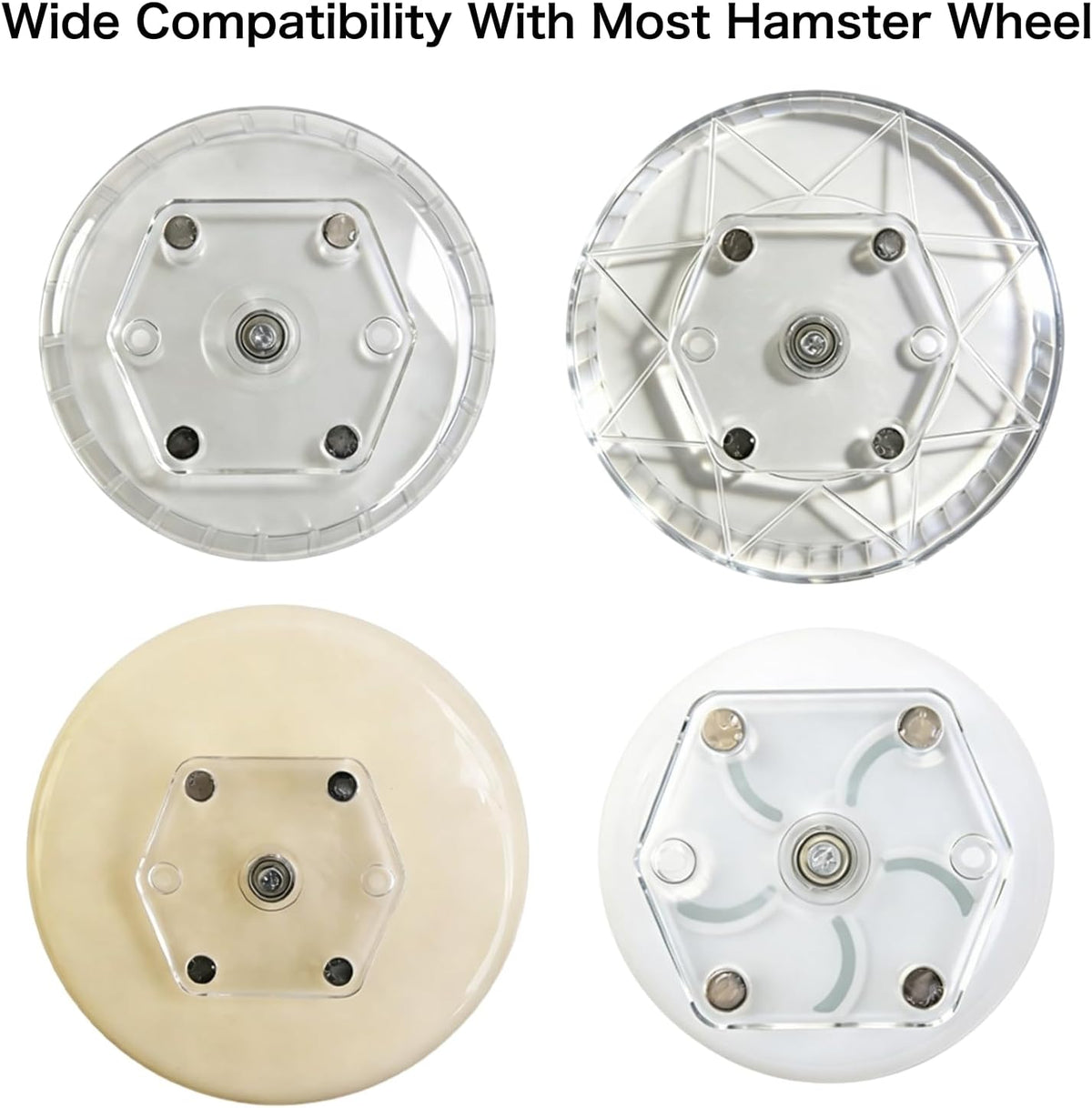 Acrylic Magnetic Hamster Wheel Bracket, Strong Magnet Running Wheel Holder, Fit Most Small Pet Exercise Wheels for Wire Acrylic Cages,No Drill Mount