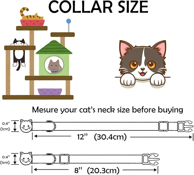 Elegant little tail Fall Cat Collar-2 Pack Pumpkin - Image 6