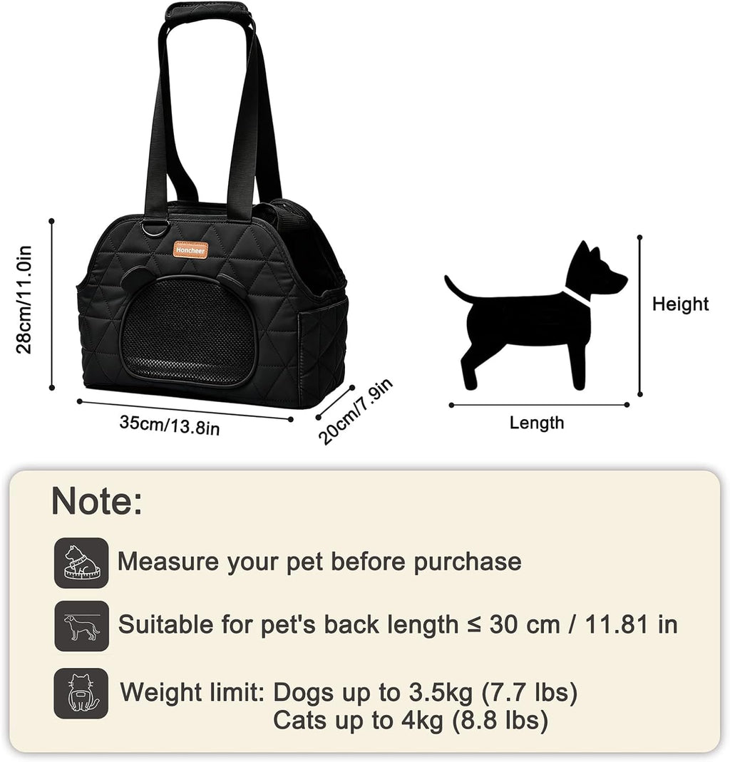 Dog Purse Carrier for Small Dogs Firm Bottom Puppy Travel Bag