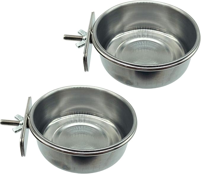 Tfwadmx Bird Feeding Dish Cups Parrot Food Bowl Clamp Holder Coop Cup - Image 9