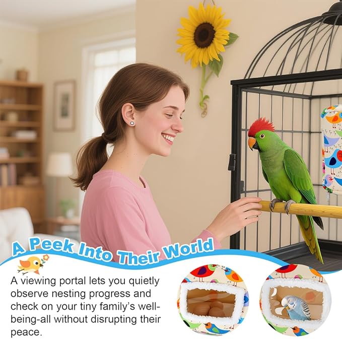 Cotton Bird Bed & Hammock for Cage - Image 5
