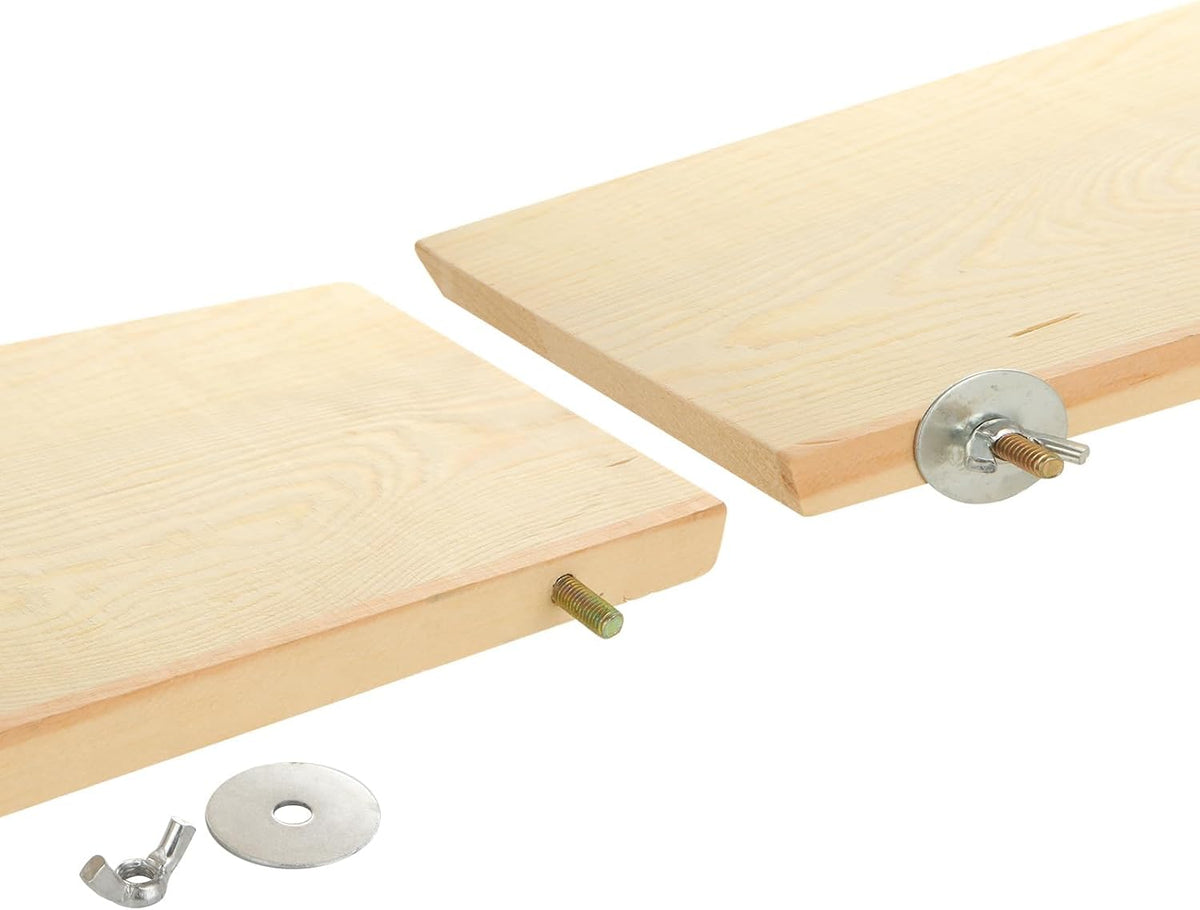 4 Pack Bird Perch Stand 12.4×5.3 Inch Parrot Wood Platform Rectangle Wood Perch Stand Board Shelf for Parrots Birds Budgie Parakeet Cockatiel Hamster Chinchilla Gerbil
