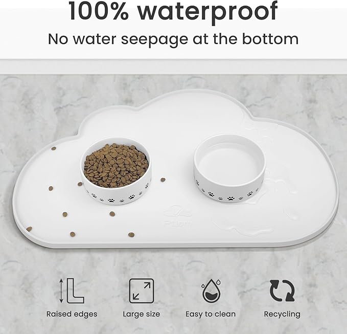 Ptlom Pet Placemat for Dogs and Cats, Non-Slip Waterproof Dog Feeding Mats - Image 8
