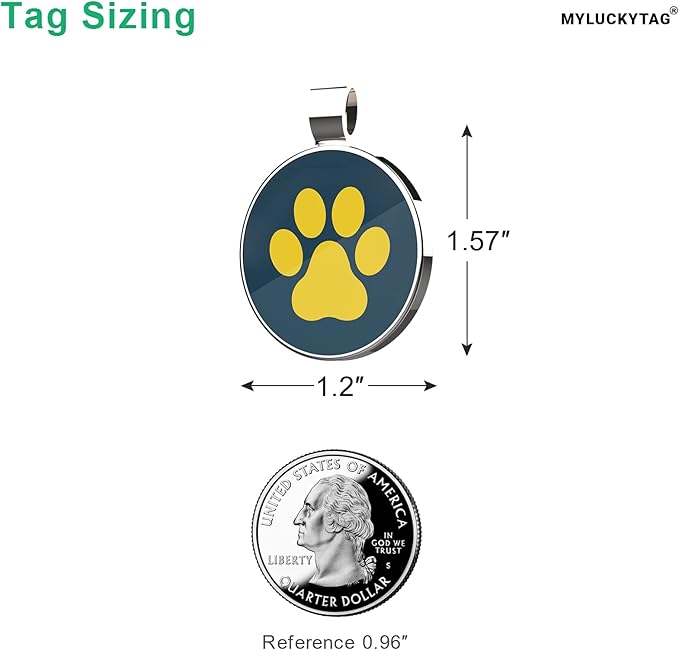 MYLUCKYTAG QR Code Pet ID | Personalized Dog & Cat Collar Tag | Online Profile - Image 2
