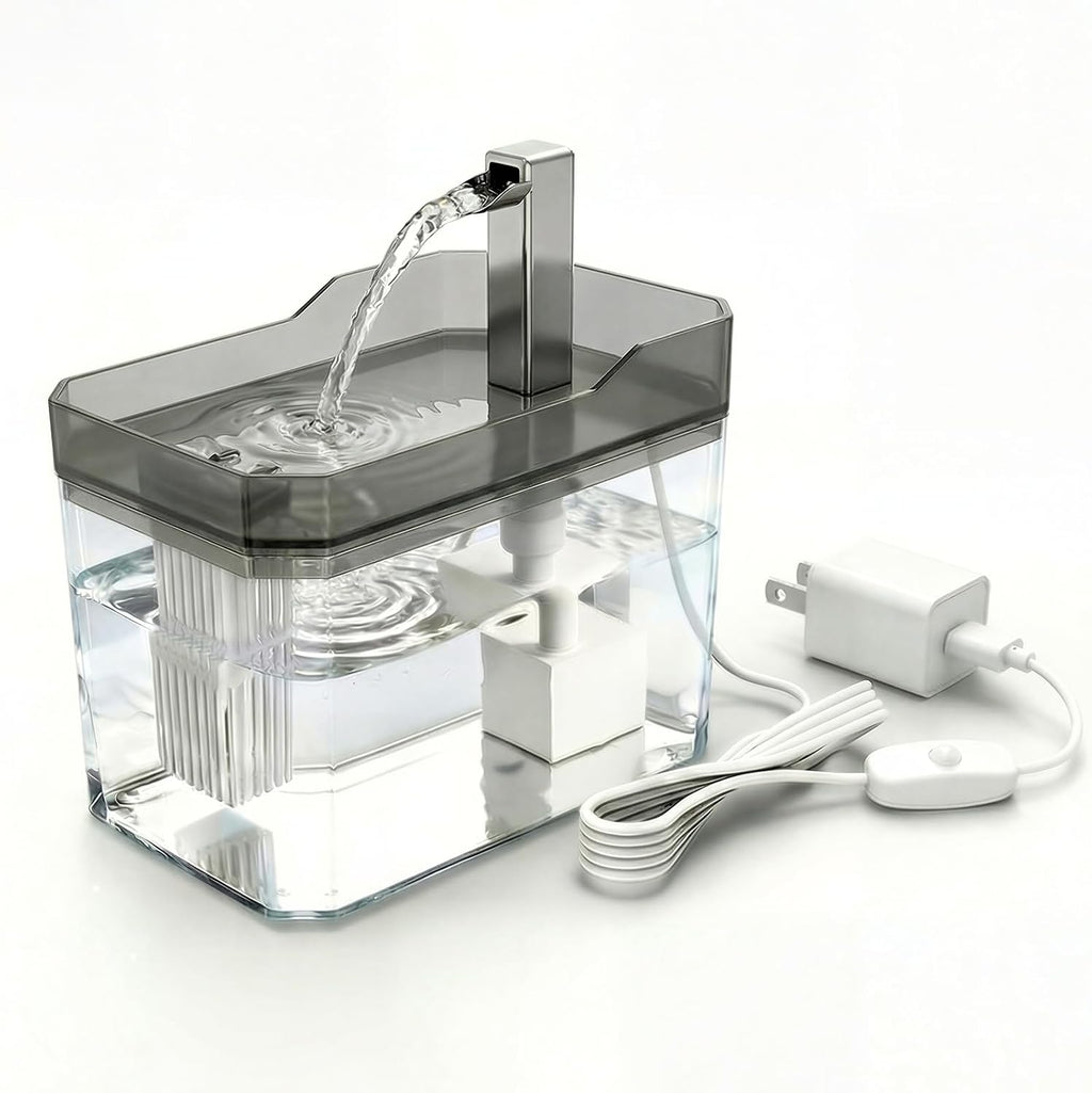 Cat Water Fountain 50.7oz,Grey