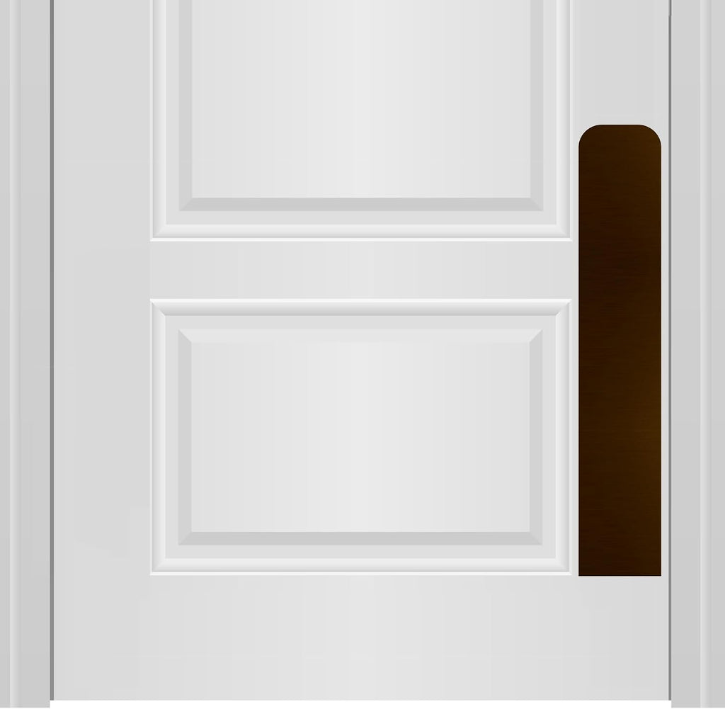 Deck the Door Decor Dog Scratch Door Protection Plate - Elegant Anodized Aluminum for All Door Types. Pet-Safe with Polished Edges and Rounded Corners. 3M Adhesive Mount - Oil Rubbed Bronze 4x22in