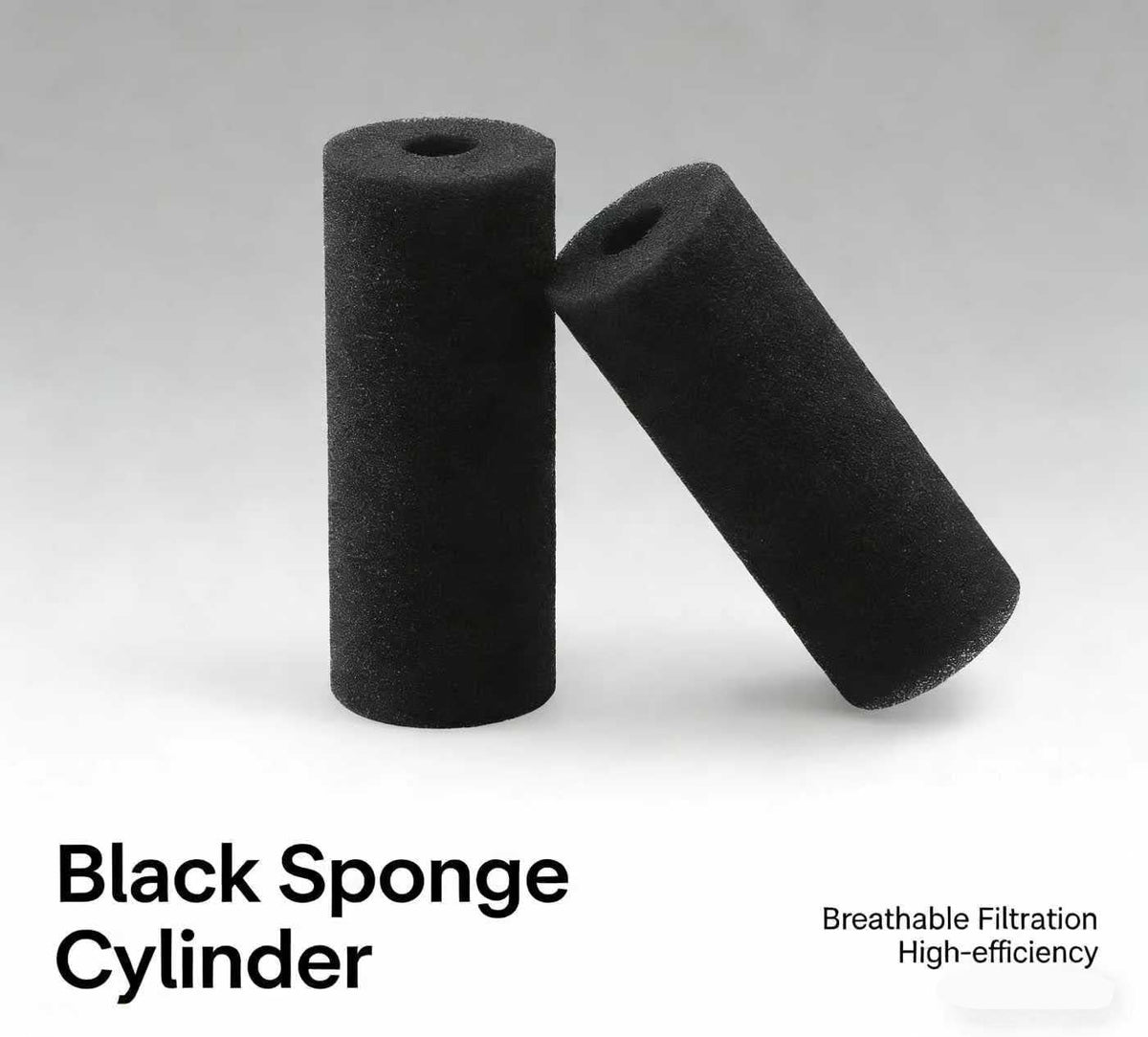 5.9" Big Prefilter Sponge Foam Replacement, Black