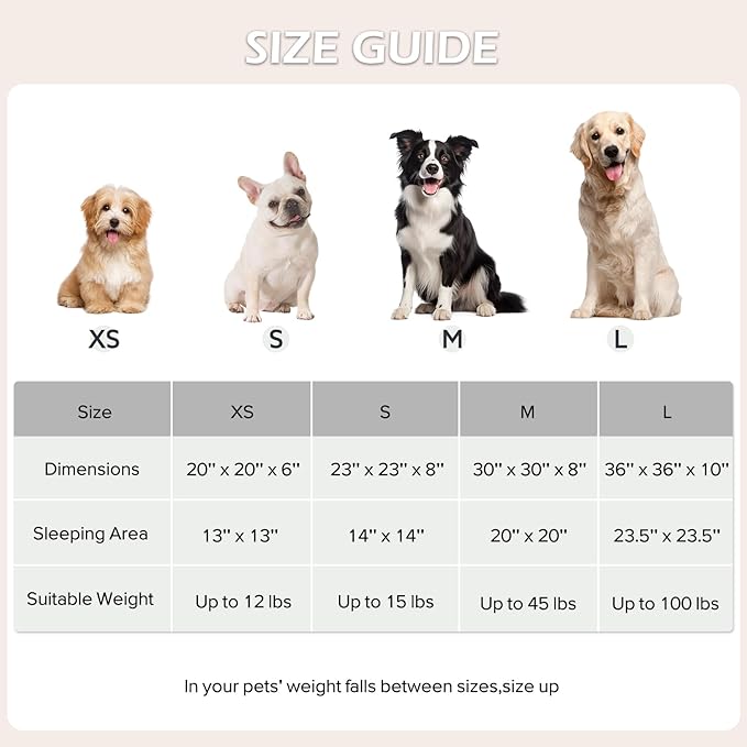 JOEJOY Donut Large Dog Bed, Cute Round Calming Dog Bed - Image 5