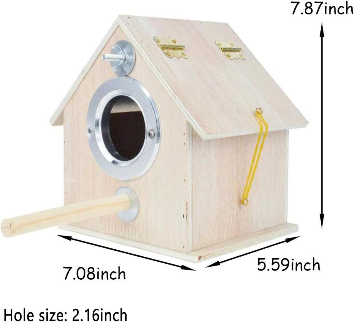 kathson Parakeet Nesting Box,Bird Nest House,Parrots Breeding Mating Hut,Cockatiel Nesting Box for Budgie,Lovebirds,Conure,Canary,Finch and Small Medium Birds (L: 7.87 * 7.08 * 5.9 inch)