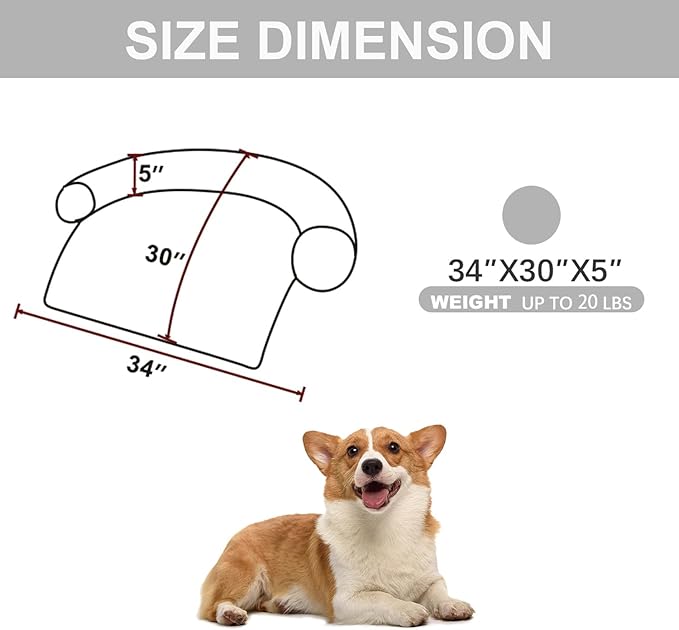 Calming Dogs/Cats Bed Mats, Dog Pad Washable Removable Couch Cover, Plush Long - Image 2