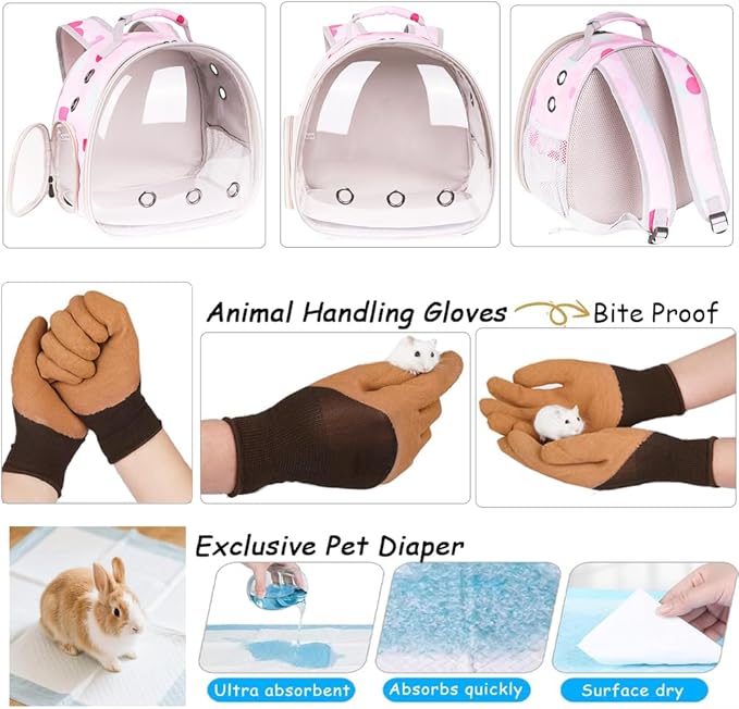 Portable Small Animal Backpack Travel Breathable Pet Carrier Bag Cages - Image 3