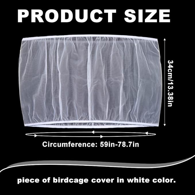 Bird Cage Seed Catcher Skirt, Bird Cage Mesh Net Cover, Parakeet Cage Skirt - Image 2