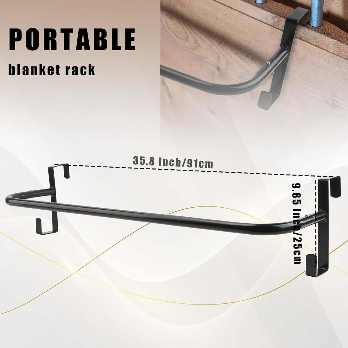 2Pcs Blanket Rack with Tack Rack,Portable Blanket Bar for Hanging Horse Blankets Pads Saddle Blankets,36 Inch
