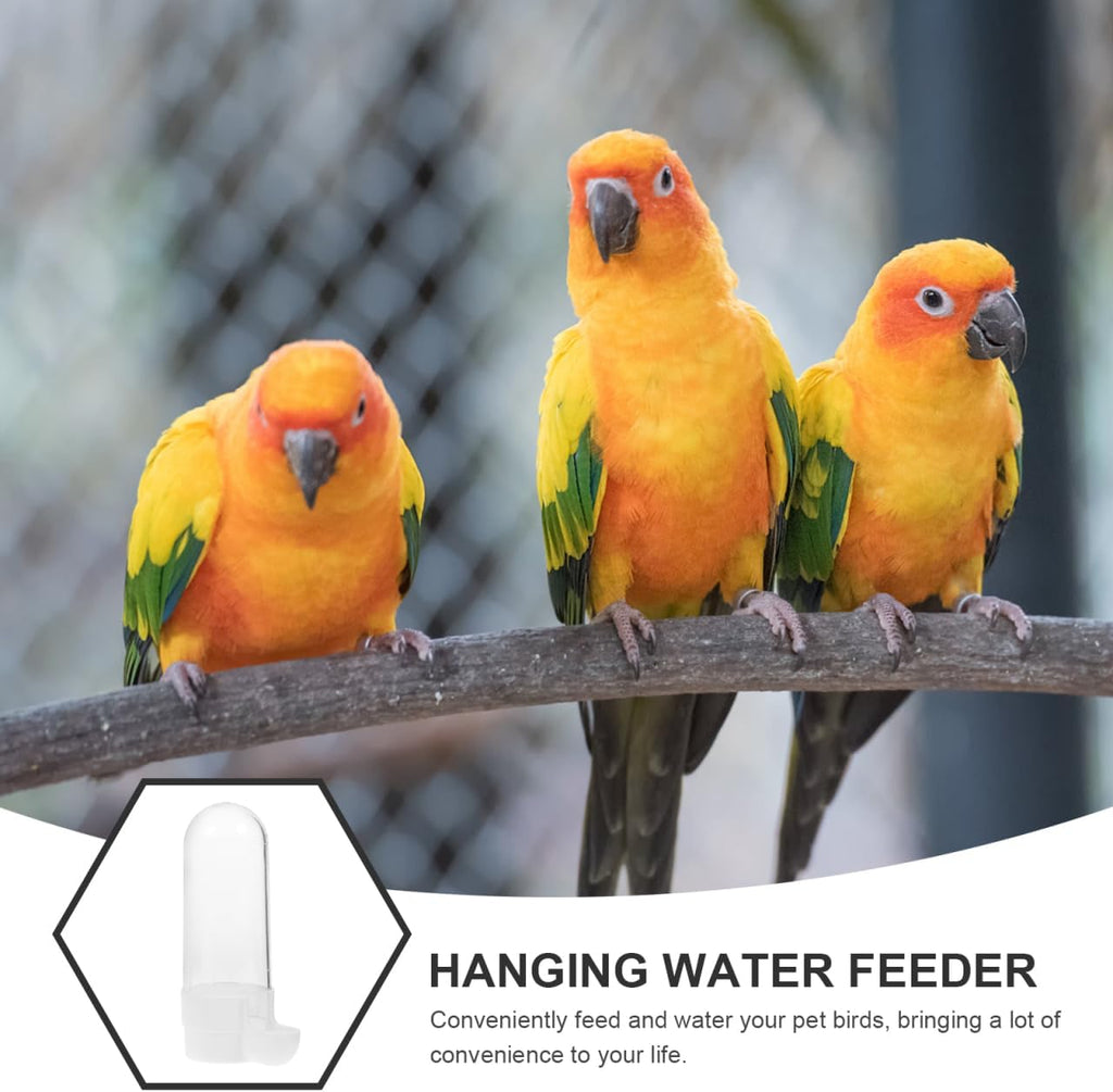 Hemobllo 2pcs Bird Water Feeder for Cage, Automatic Bird Waterer Dispenser with Widened Slot for Parakeets, Cockatiels &, Mess-Free Hanging Water Container for Small Pet Supplies, Blue
