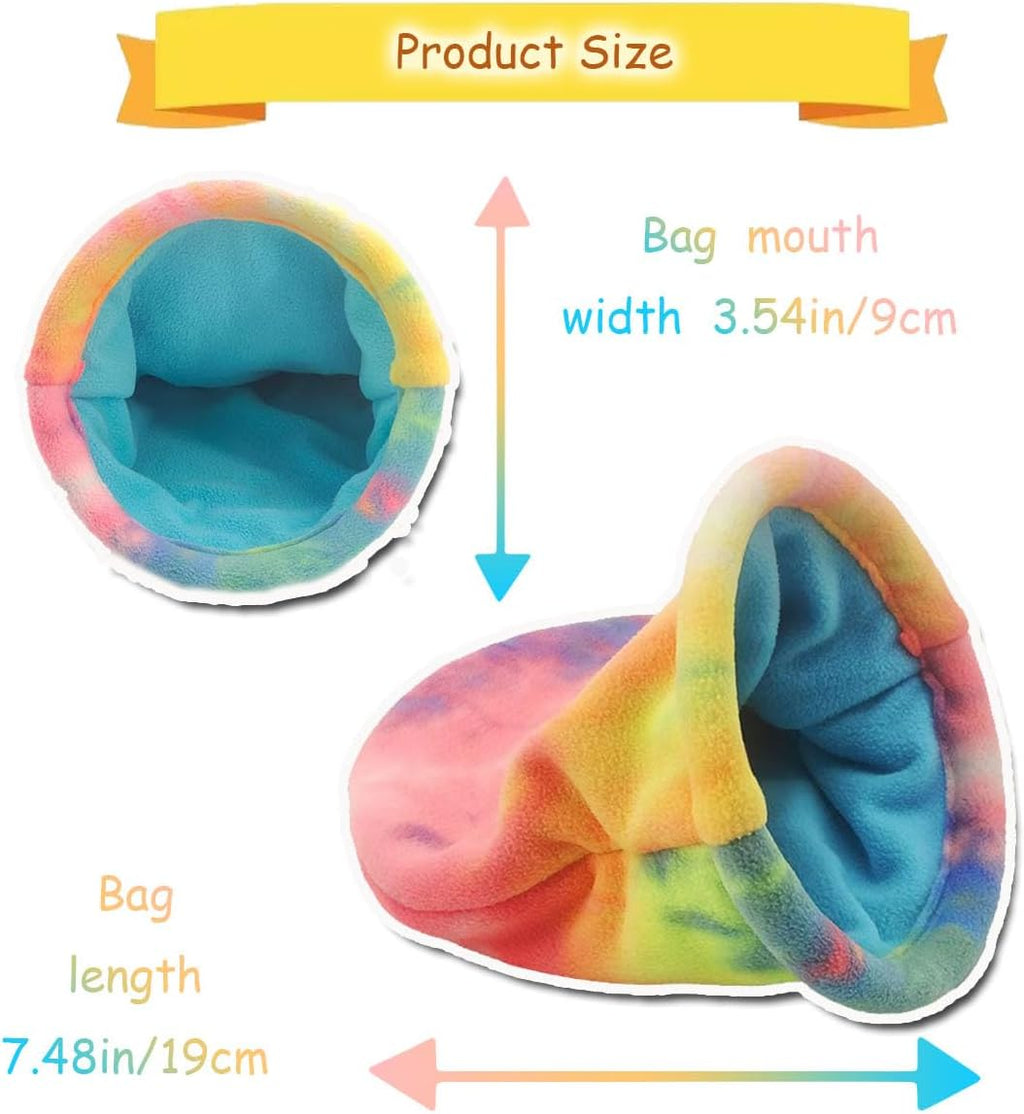 Soft Fleece Rabbit Snuggle Sack, Guinea Pig Hideout, Small Animal House Ferret Cozy Cave Hamster Sleeping Bag for Small Pet/Ferret