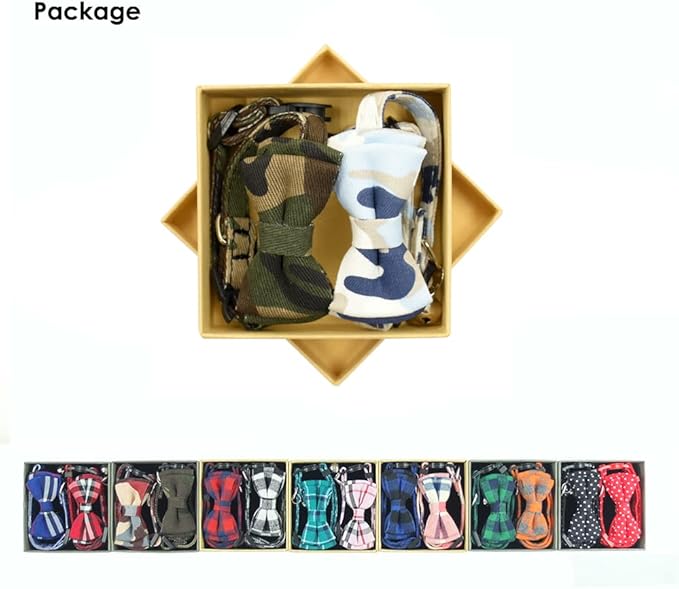 Cat Collar Breakaway with Bell and Bow Tie, Plaid Design Adjustable Safety - Image 2