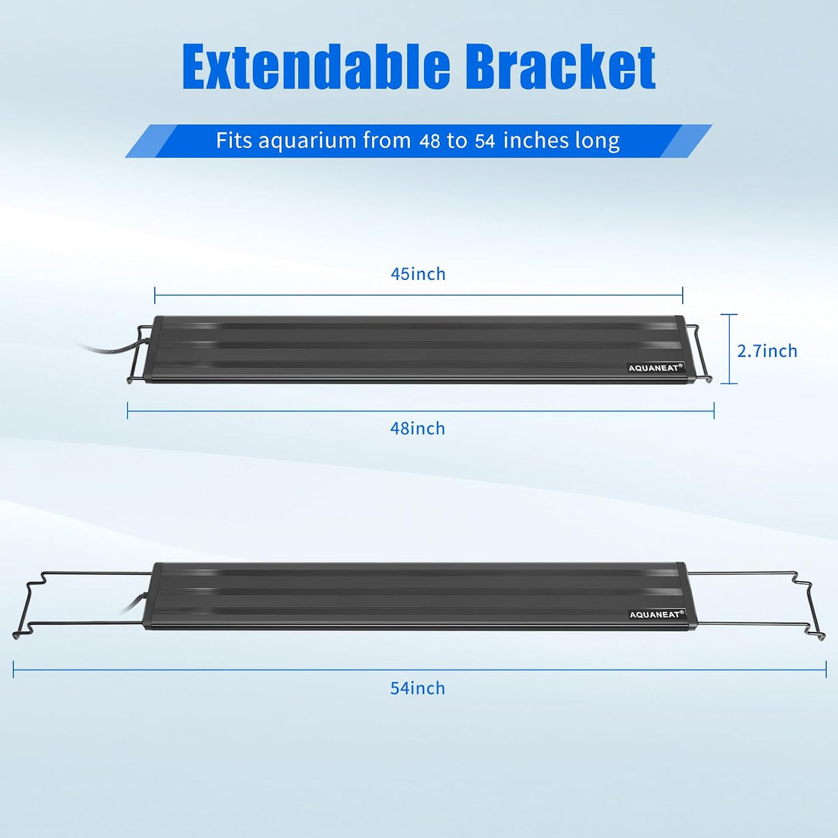 AQUANEAT LED Aquarium Light Full Spectrum for 48 Inch to 54 Inch Fish Tank Light Fresh Water