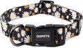 QQPETS Adjustable Soft Dog Collar: Print Flower Pink Multicolor Cute Patterns by QQPETS