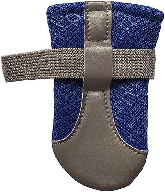 Dog Boots for Small Dogs Soft Reflective and Nonslip Set of 4 (X-Small, Blue)