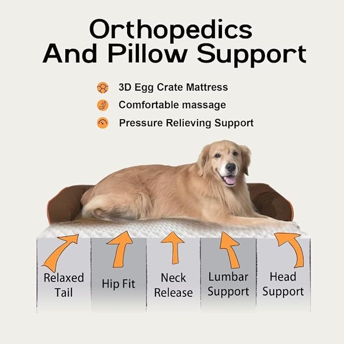 Extra Large Dog Bed-Orthopedic Waterproof XL Dog Bed - Image 3
