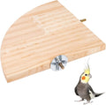 Bird Perch Platform Stand Wooden Parrot Perch Corner 6.7 Inches Fan Shape by Unknown