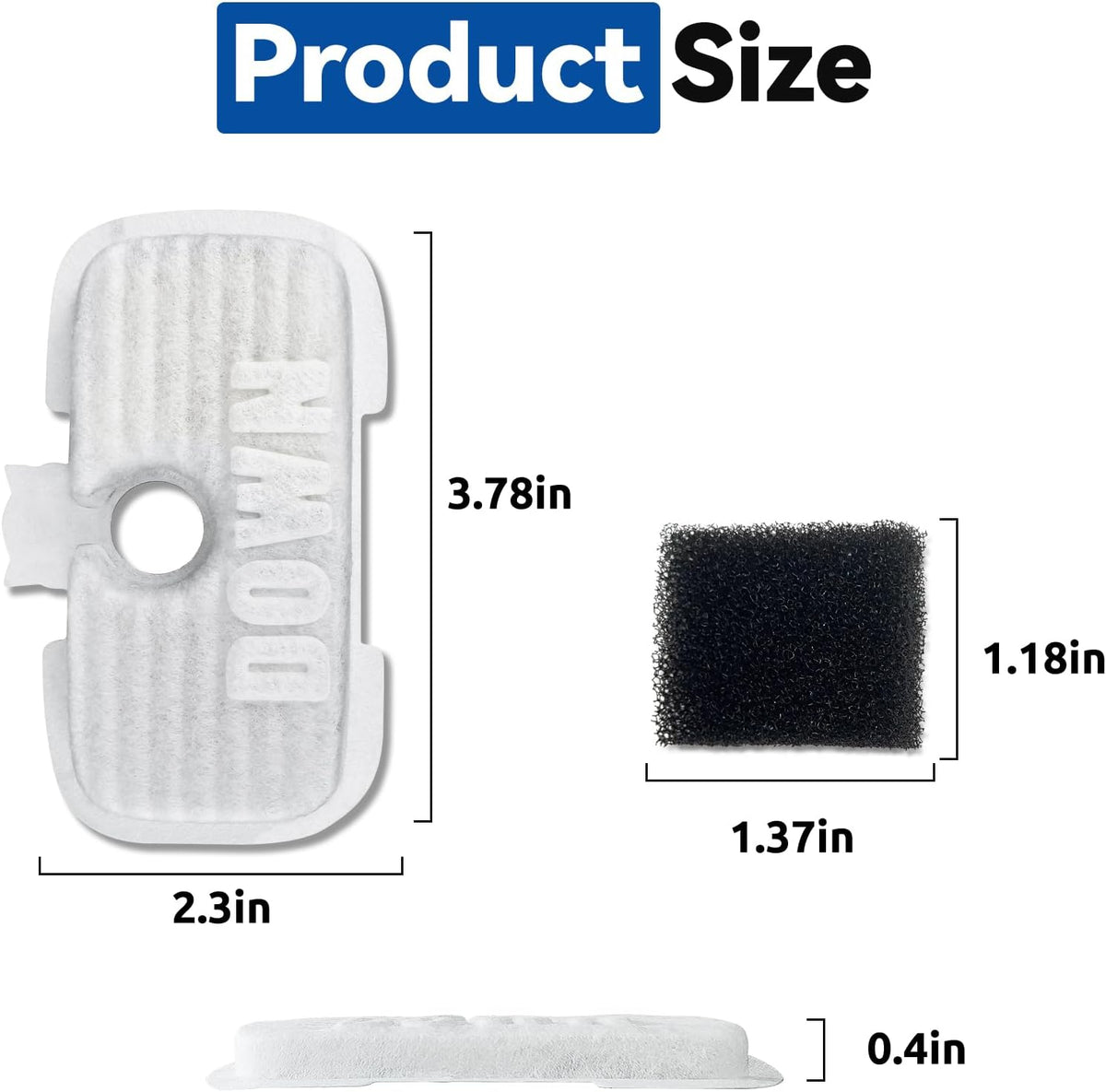 40 Packs for Petlibro Cat Water Fountain Filters Replacement Dockstream,Compatible with PETLIBRO® Water Fountain PLWF106 PLWF116 PLWF005/115/105/305 (20 Replacement Filters + 20 Pre-Filter Sponges)