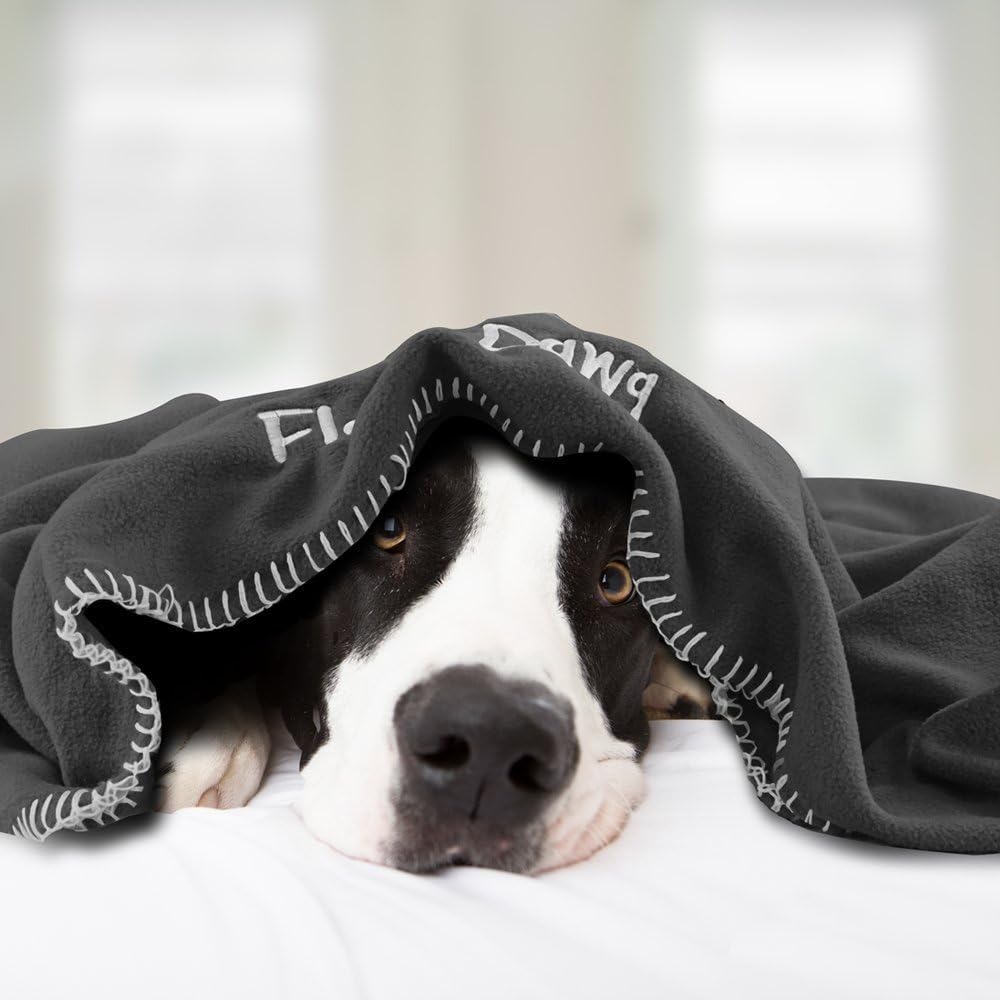 Floppy Dawg Crate Cover. Fits 42 Inch Dog Crates or Smaller. Easy to Put On, Take Off, and Adjust. Doubles as a Comfy Blanket. Slate Gray Lightweight and Breathable Polar Fleece