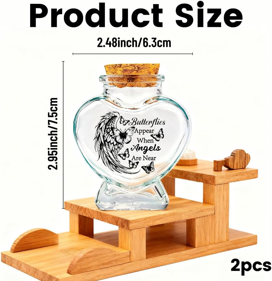 2Pcs 2 Styles Pet Fur Keepsake Bottle 2.95" x 2.48" Bird Design