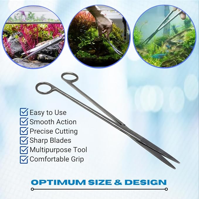 Aquarium Scissors Stainless Steel 12" Extra Long Water Grass Scissors - Image 5