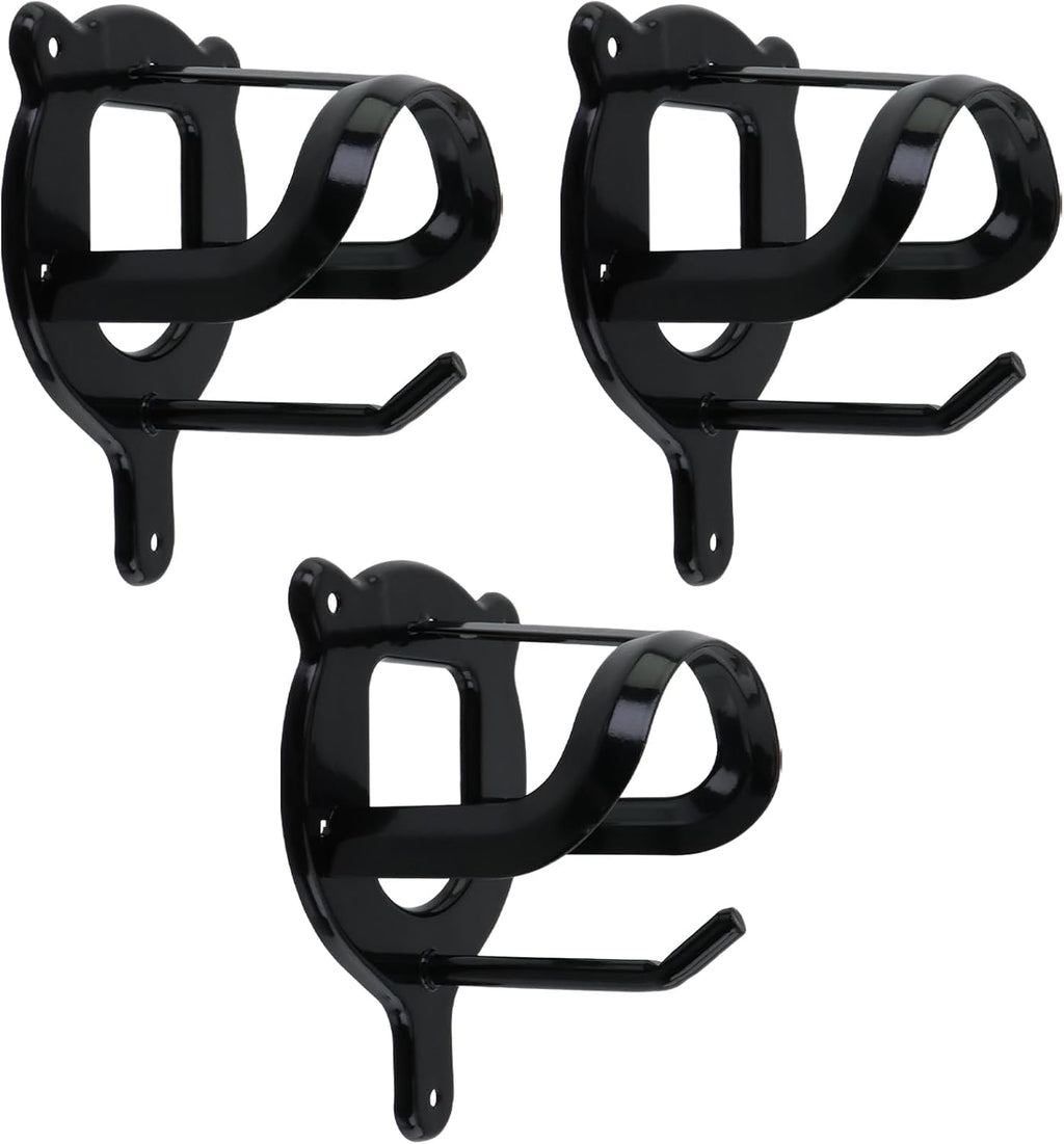 Semetall Horse Bridle Rack,3Pcs Black