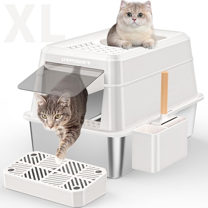 URPOWER Stainless Steel Cat Litter Box by URPOWER