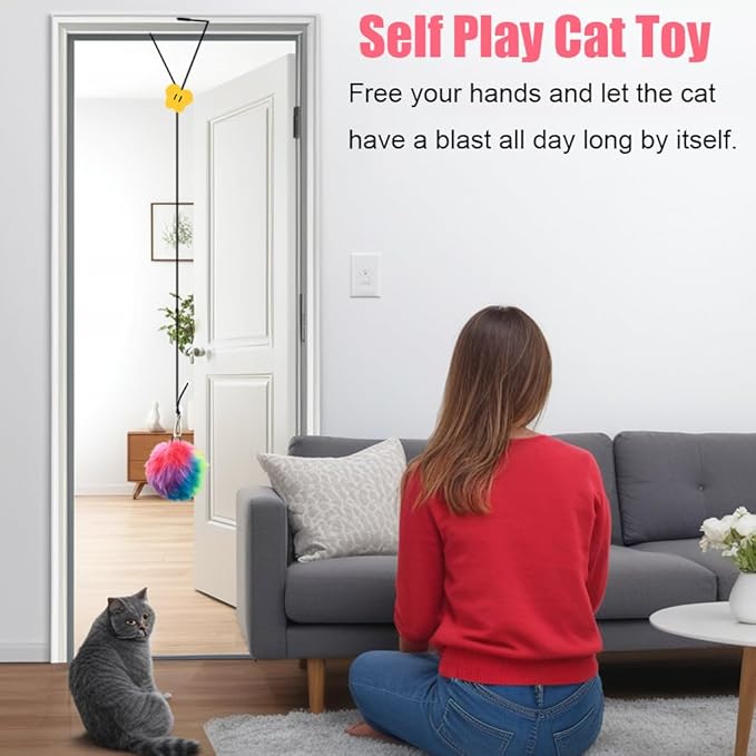Interactive Cat Toys, Independent Play Hanging Door Cat Toys - Image 2