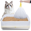20 Count Litter Box Liners, 41'' × 17.7'' Litter Waste Bag for Pellet Litter Box, Suitable for XL and XXL Stainless Steel Sifting Litter Box