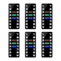 AQUANEAT 6 PCS Aquarium Thermometer Strips, Fish Tank Thermometer Sticker by Aquaneat