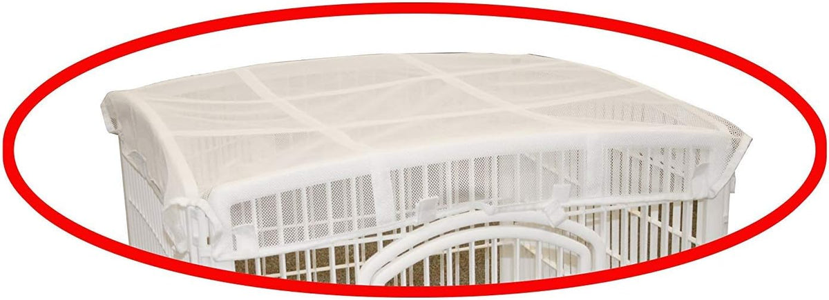 IRIS USA Playpen Cover, Mesh Top, White