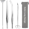 Aquarium Aquascape Tools Kit 15in, 4 in 1 Anti-Rust Aquatic Plant Aquascaping by LuxivLLC