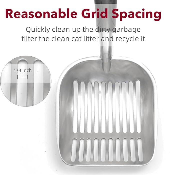 Cat Litter Scoop, Kitty Metal Scooper, Aluminum Alloy Sifter, Kitten Pooper - Image 6