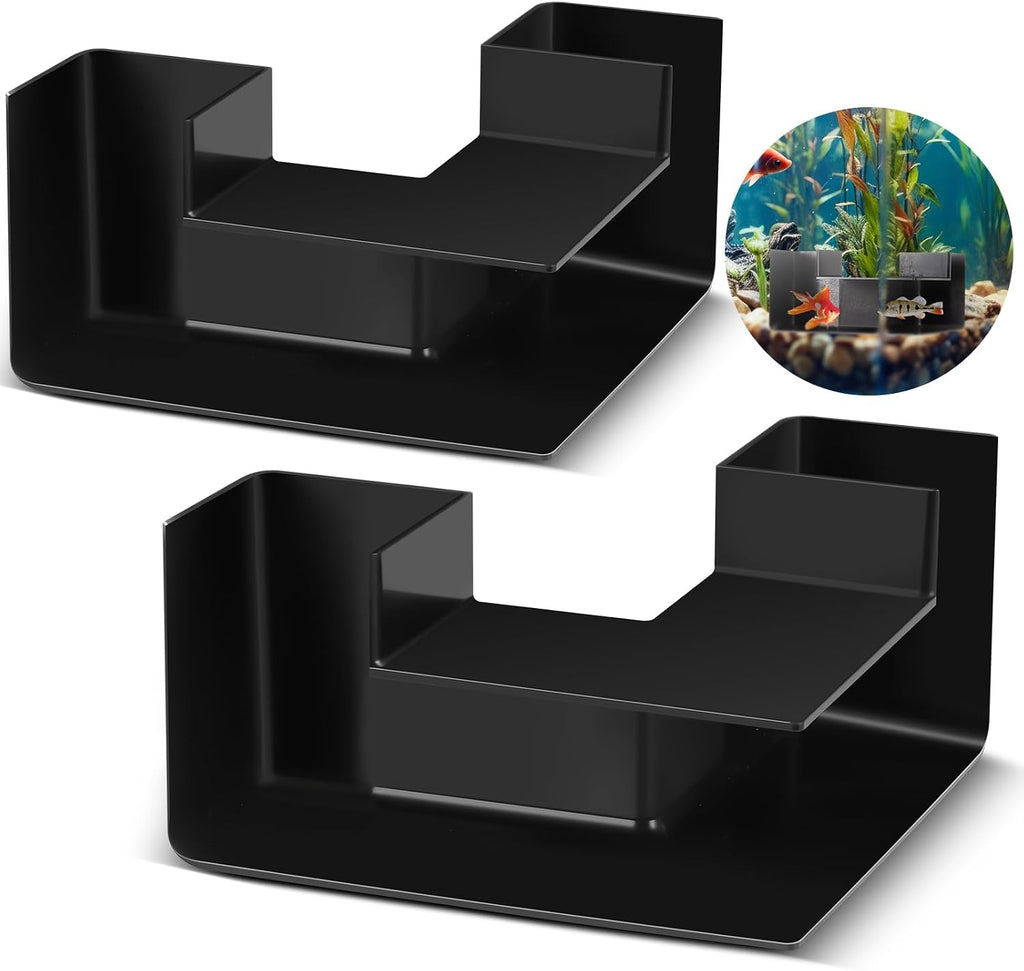 Nuanchu 2 Pcs Aquarium Underground Tunnel, Dual-Entrance Fish Hideout Cave