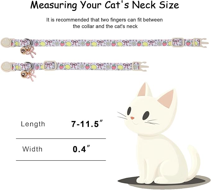 2 Pack Sweet Girly Cat Collars - Image 4