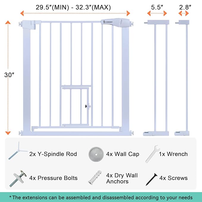 COMOMY Auto Close Baby Gate - Image 7