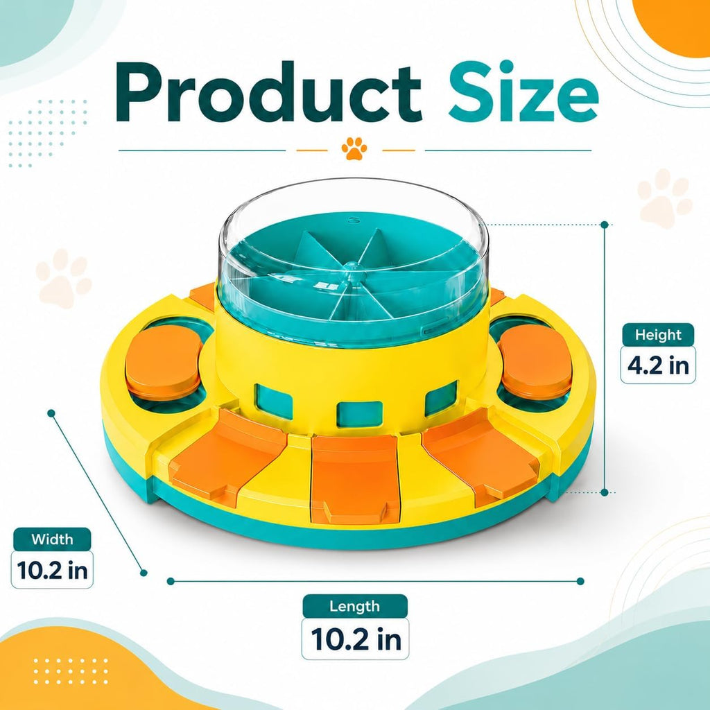 Dog Puzzle Toy Slow Feeder, Interactive Treat Dispenser for Mental Stimulation, Multi-Level Design Boredom Relief Toy for Small Medium Large Dogs