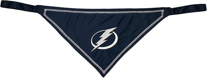 Pets First NHL Tampa Bay Lightning TIE Bandana, Size Small/Medium. Dog Bandana - Image 2